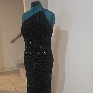 Fashion Nova Elegant Black Sequin Dress Sz 1X